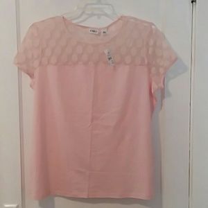 Cato women's blouse light peach Xl